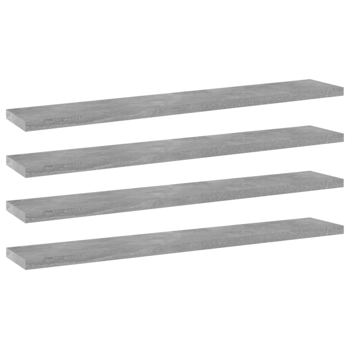 vidaXL Ράφια Βιβλιοθήκης 4 τεμ. Γκρι Σκυροδ. 60x10x1,5 εκ. Μοριοσανίδα
