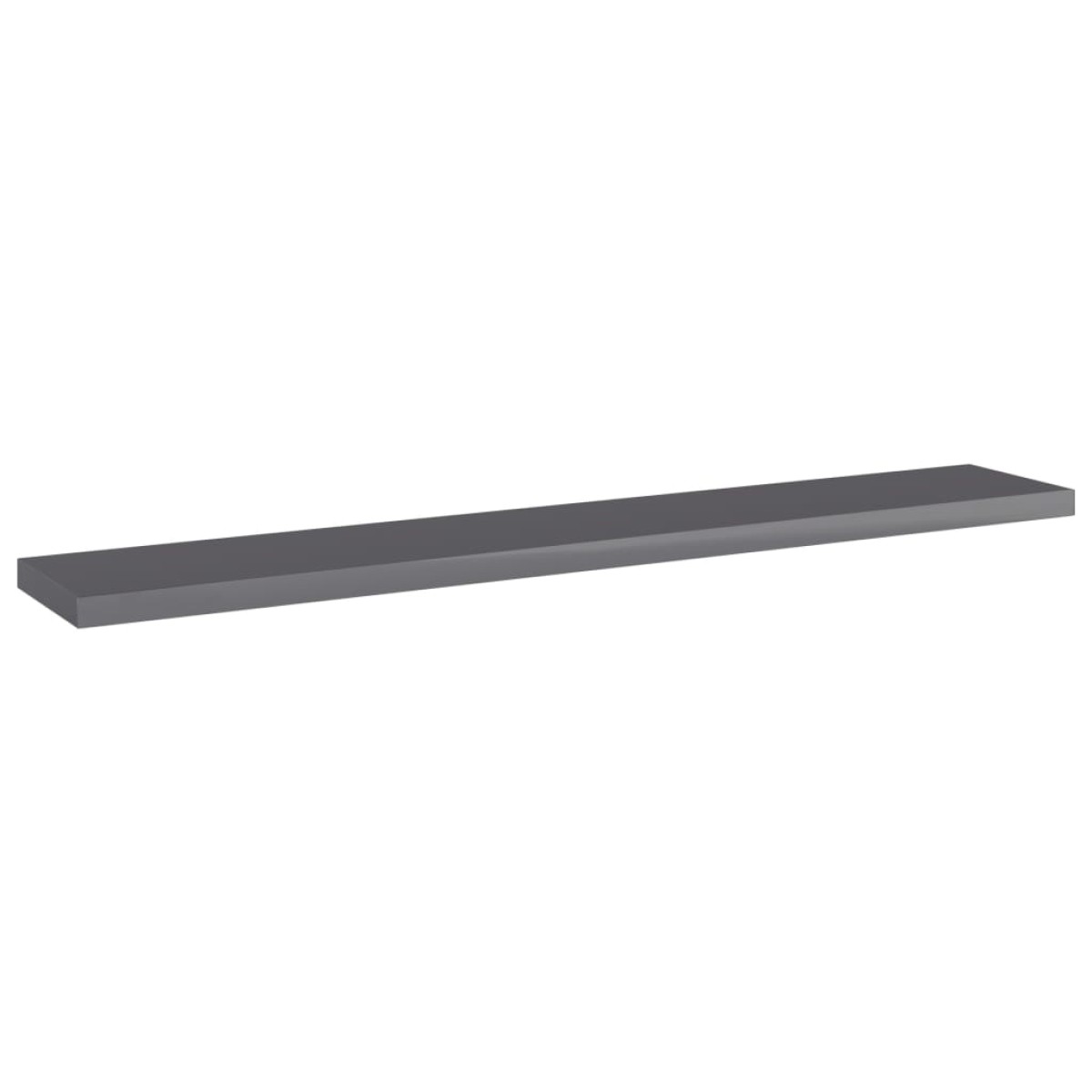 vidaXL Ράφια Βιβλιοθήκης 4 τεμ. Γυαλ. Γκρι 60x10x1,5 εκ. Μοριοσανίδα
