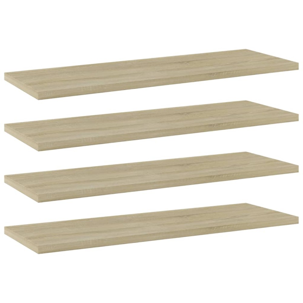 vidaXL Ράφια Βιβλιοθήκης 4 τεμ. Sonoma Δρυς 60x20x1,5 εκ. Μοριοσανίδα