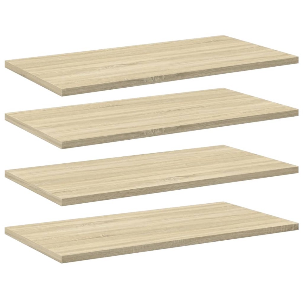vidaXL Ράφια Βιβλιοθήκης 4 τεμ. Sonoma Δρυς 60x30x1,5 εκ. Μοριοσανίδα
