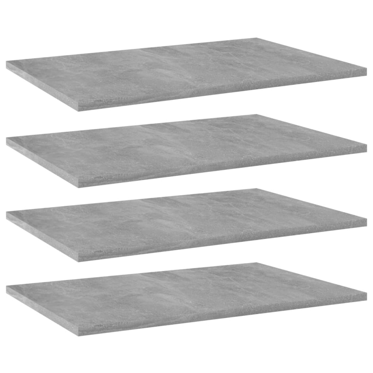 vidaXL Ράφια Βιβλιοθήκης 4 τεμ. Γκρι Σκυροδ. 60x40x1,5 εκ. Μοριοσανίδα