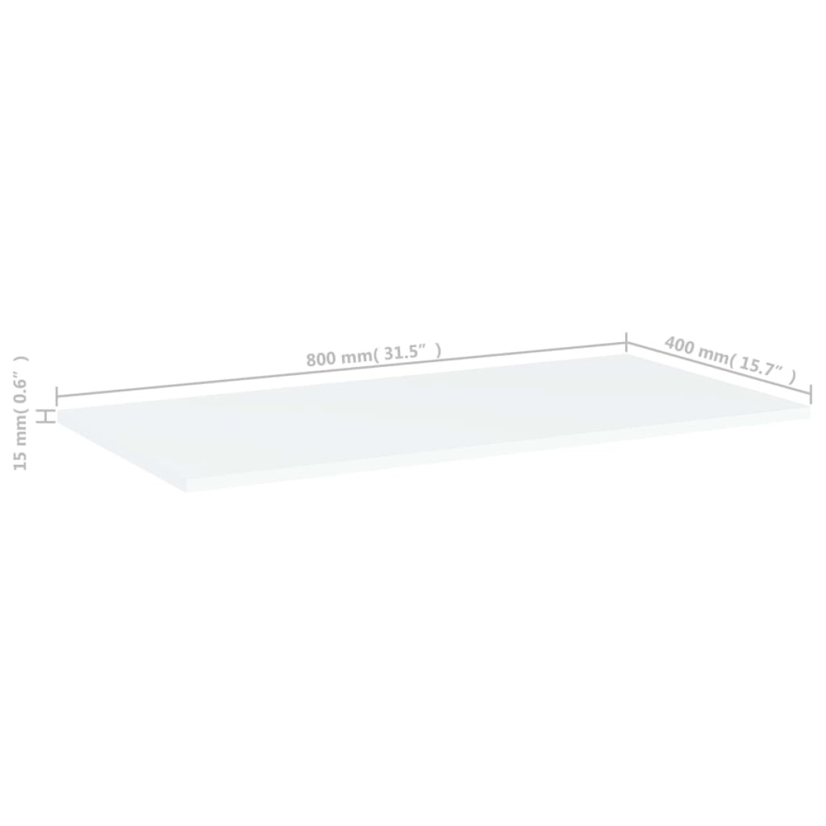 vidaXL Ράφια Βιβλιοθήκης 4 τεμ. Λευκά 80x40x1,5 εκ. από Μοριοσανίδα