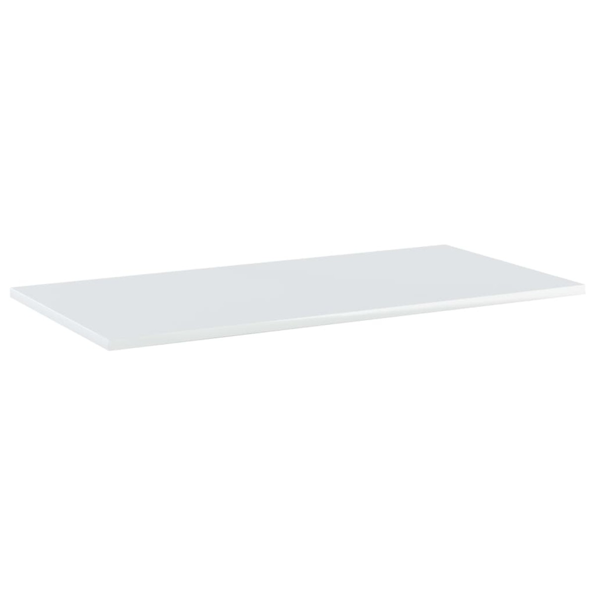 vidaXL Ράφια Βιβλιοθήκης 8 τεμ. Γυαλ. Λευκό 80x40x1,5 εκ. Μοριοσανίδα
