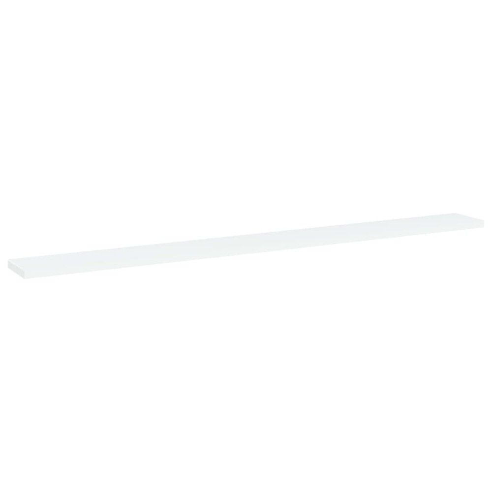 vidaXL Ράφια Βιβλιοθήκης 4 τεμ. Λευκά 100x10x1,5 εκ. από Μοριοσανίδα