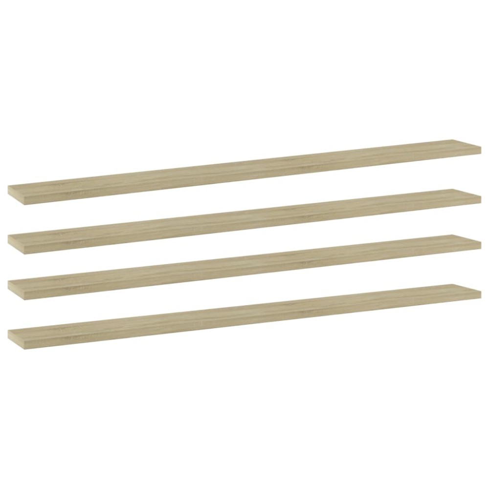 vidaXL Ράφια Βιβλιοθήκης 4 τεμ. Sonoma Δρυς 100x10x1,5 εκ. Μοριοσανίδα