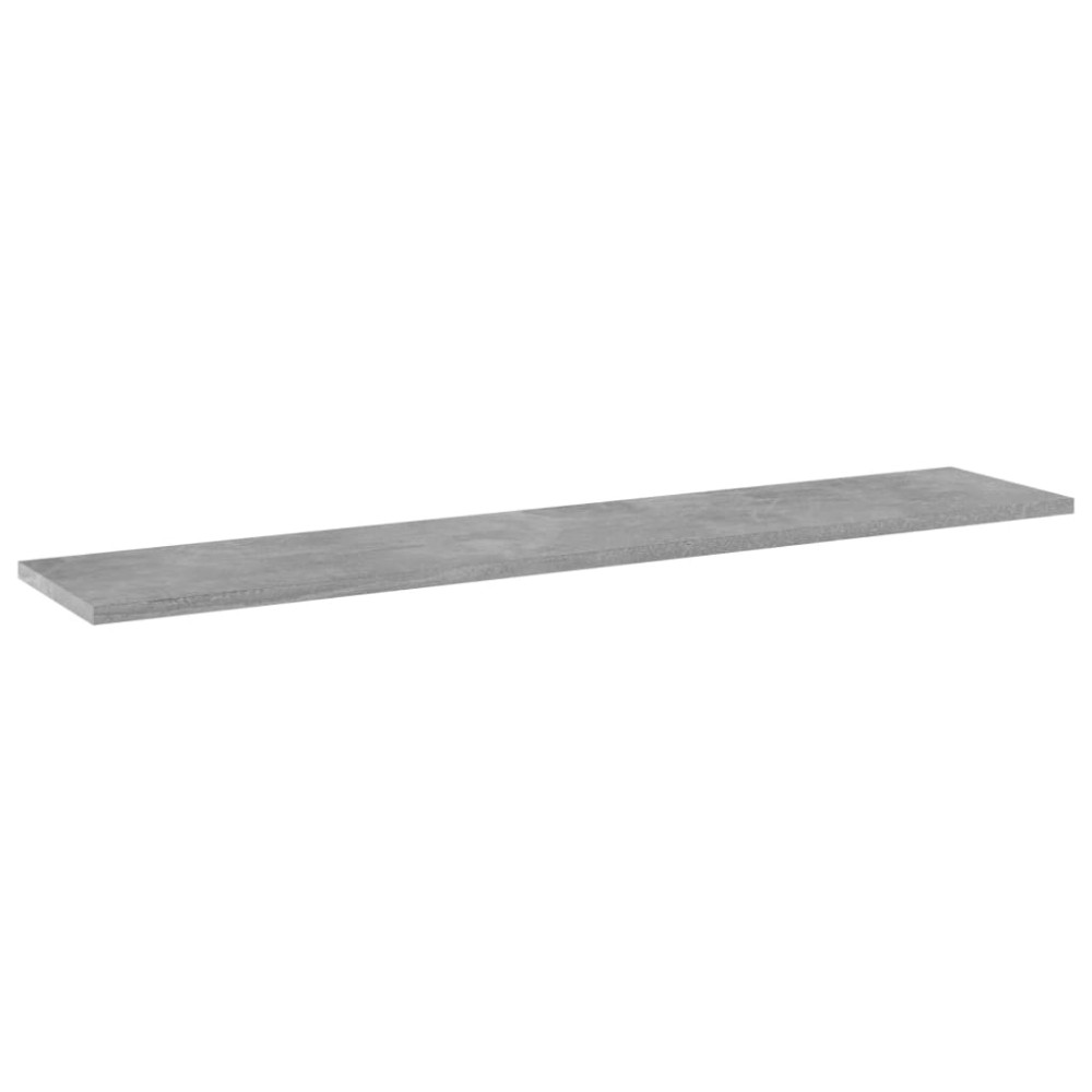 vidaXL Ράφια Βιβλιοθήκης 4 τεμ Γκρι Σκυροδ. 100x20x1,5 εκ. Επεξ. Ξύλο