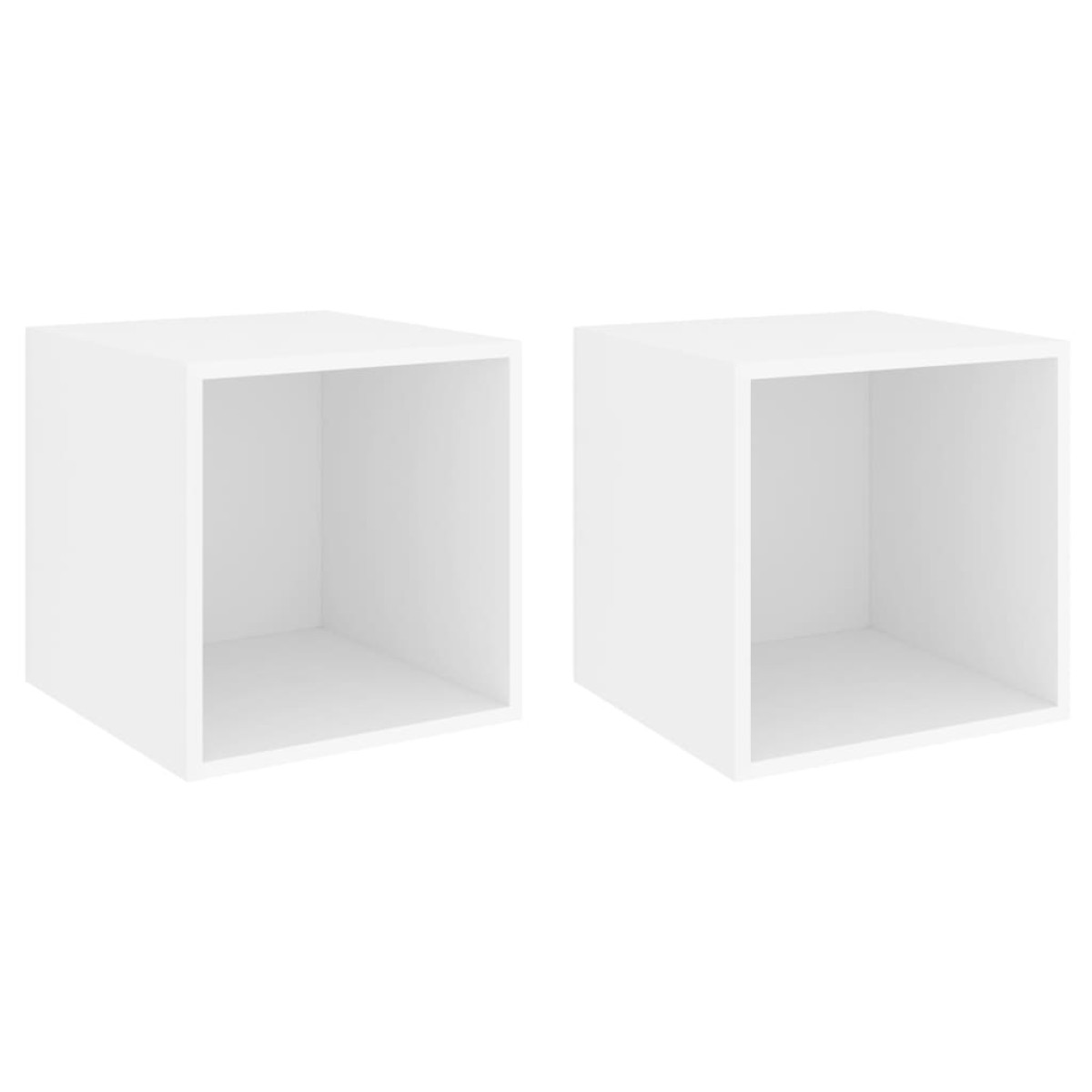 vidaXL Ντουλάπια Τοίχου 2 τεμ. Λευκά 37 x 37 x 37 εκ. από Μοριοσανίδα