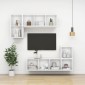vidaXL Ντουλάπια Τοίχου 2 τεμ. Λευκά 37 x 37 x 37 εκ. από Μοριοσανίδα