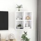 vidaXL Ντουλάπια Τοίχου 4 τεμ. Λευκά 37 x 37 x 37 εκ. από Μοριοσανίδα
