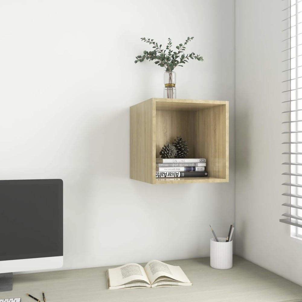 vidaXL Ντουλάπι Τοίχου Sonoma Δρυς 37 x 37 x 37 εκ. από Επεξ. Ξύλο