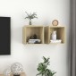 vidaXL Ντουλάπια Τοίχου 2 τεμ. Sonoma Δρυς 37 x 37 x 37εκ. Μοριοσανίδα
