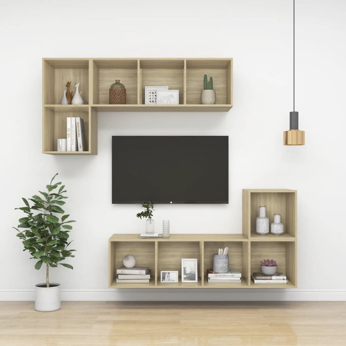 vidaXL Ντουλάπια Τοίχου 2 τεμ. Sonoma Δρυς 37 x 37 x 37εκ. Μοριοσανίδα