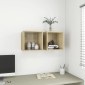vidaXL Ντουλάπια Τοίχου 2 τεμ. Sonoma Δρυς 37 x 37 x 37εκ. Μοριοσανίδα