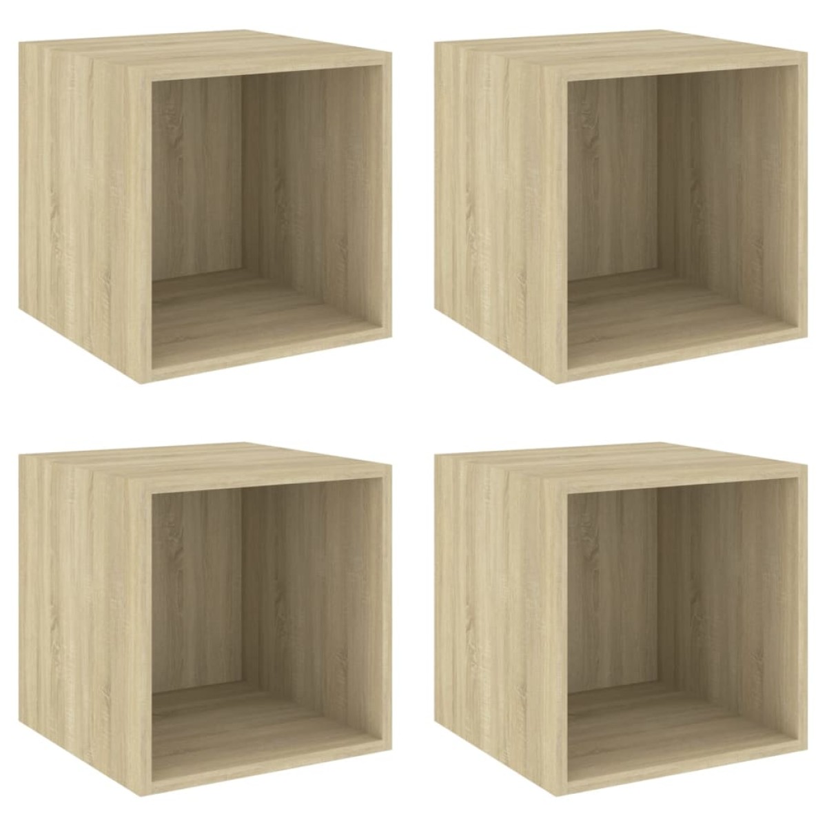 vidaXL Ντουλάπια Τοίχου 4 τεμ. Sonoma Δρυς 37 x 37 x 37εκ. Μοριοσανίδα