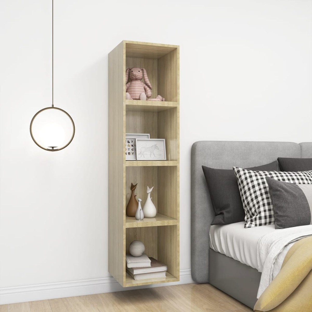 vidaXL Ντουλάπια Τοίχου 4 τεμ. Sonoma Δρυς 37 x 37 x 37εκ. Μοριοσανίδα