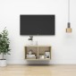 vidaXL Έπιπλο Τηλεόρασης Κρεμαστό Sonoma Δρυς 37x37x72 εκ. Μοριοσανίδα