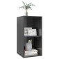 vidaXL Έπιπλο Τηλεόρασης Κρεμαστό Γυαλ. Γκρι 37x37x72 εκ. Μοριοσανίδα