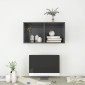 vidaXL Έπιπλο Τηλεόρασης Κρεμαστό Γυαλ. Γκρι 37x37x72 εκ. Μοριοσανίδα