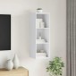 vidaXL Έπιπλο Τηλεόρασης Κρεμαστό Λευκό 37x37x107 εκ. από Μοριοσανίδα
