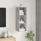 vidaXL Έπιπλο Τηλεόρασης Κρεμαστό Γκρι Σκυρ. 37x37x107 εκ. Μοριοσανίδα