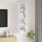 vidaXL Έπιπλο Τηλεόρασης Κρεμαστό Λευκό 37x37x142,5 εκ. Μοριοσανίδα