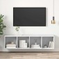 vidaXL Έπιπλο Τηλεόρασης Κρεμαστό Λευκό 37x37x142,5 εκ. Μοριοσανίδα