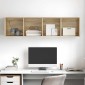 vidaXL Έπιπλο Τηλεόρασης Κρεμαστό Δρυς 37x37x142,5 εκ. από Μοριοσανίδα