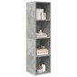 vidaXL Έπιπλο Τηλεόρασης Κρεμαστό Γκρι Σκυρ. 37x37x142,5εκ Μοριοσανίδα