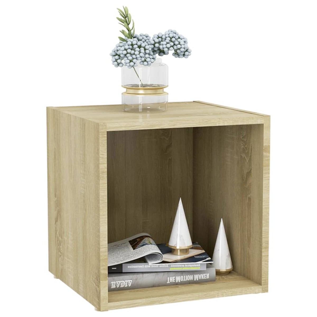 vidaXL Έπιπλο Τηλεόρασης Sonoma Δρυς 37 x 35 x 37 εκ. από Μοριοσανίδα