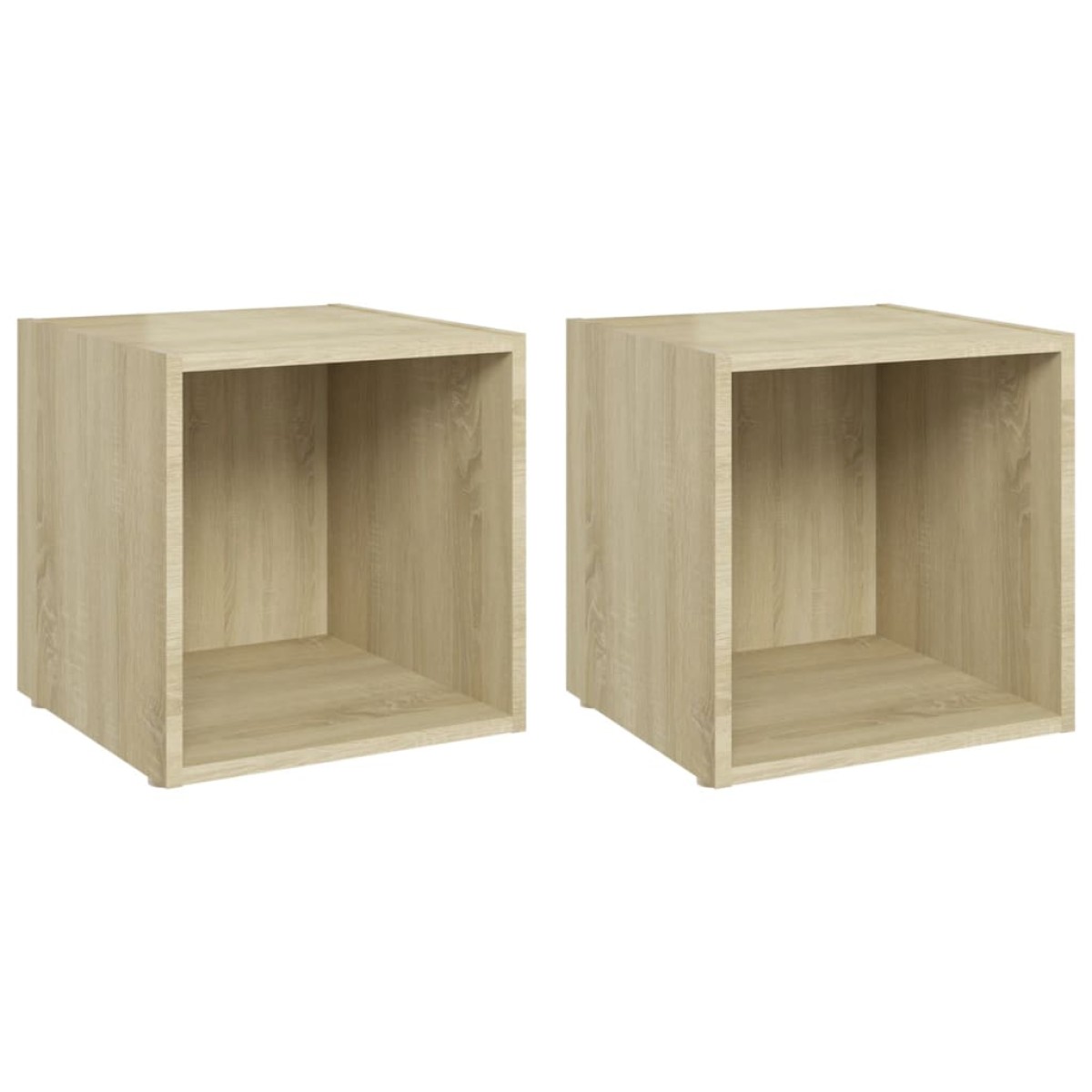 vidaXL Έπιπλα Τηλεόρασης 2 τεμ. Sonoma Δρυς 37x35x37 εκ. Μοριοσανίδα