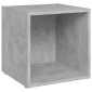 vidaXL Έπιπλα Τηλεόρασης 4 τεμ. Γκρι Σκυροδ. 37x35x37 εκ. Μοριοσανίδα