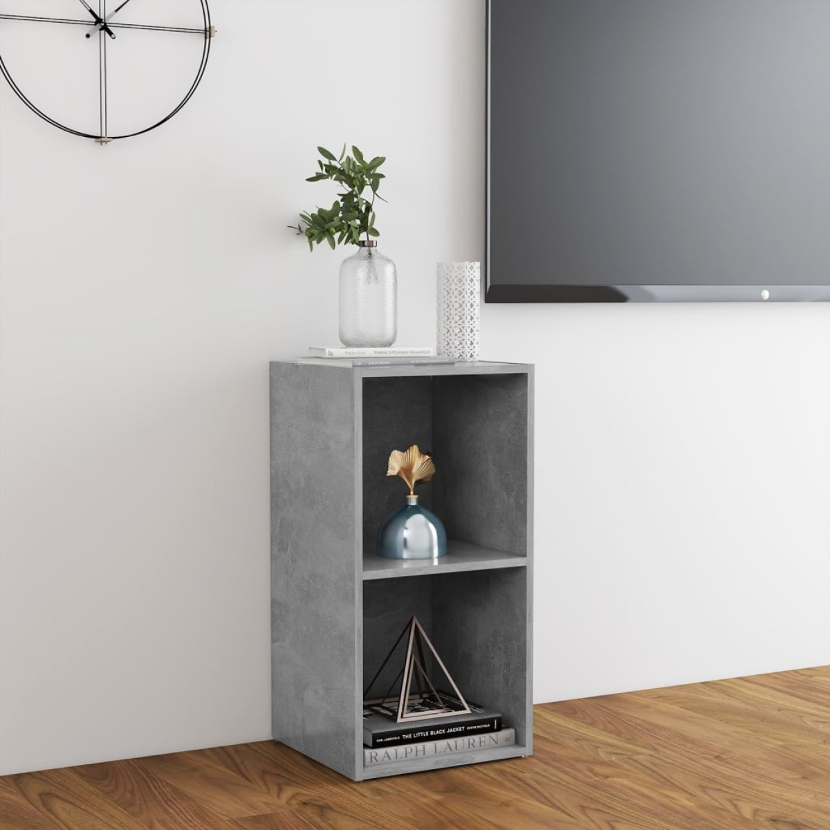 vidaXL Έπιπλο Τηλεόρασης Γκρι Σκυροδέματος 72x35x36,5 εκ. Μοριοσανίδα