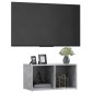 vidaXL Έπιπλο Τηλεόρασης Γκρι Σκυροδέματος 72x35x36,5 εκ. Μοριοσανίδα