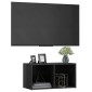 vidaXL Έπιπλο Τηλεόρασης Γυαλιστερό Γκρι 72x35x36,5 εκ. Μοριοσανίδα