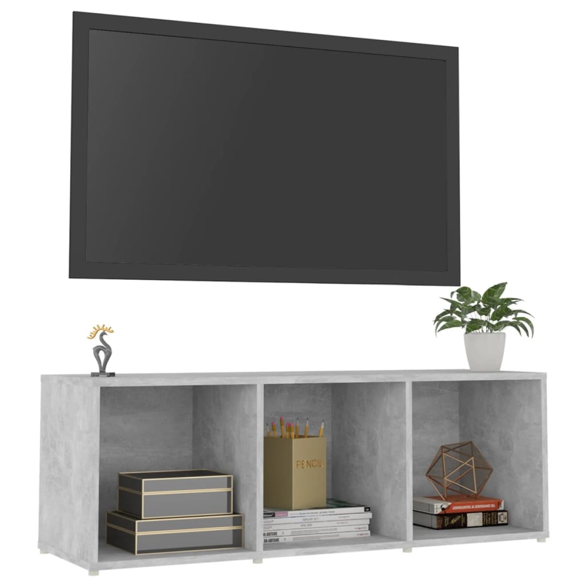 vidaXL Έπιπλο Τηλεόρασης Γκρι Σκυρ. 107 x 35 x 37 εκ. από Μοριοσανίδα