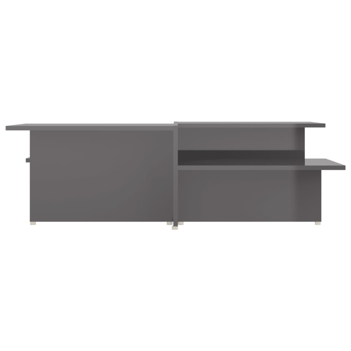 vidaXL Τραπεζάκια Σαλονιού 2 τεμ Γυαλ. Γκρι 111,5x50x33 εκ Επεξ. Ξύλο