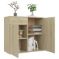 vidaXL Ντουλάπι με Συρτάρι Sonoma Δρυς 80 x 36 x 75 εκ. Μοριοσανίδα