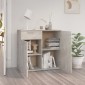 vidaXL Ντουλάπι με Συρτάρι Γκρι Σκυροδέματος 80x36x75 εκ. Μοριοσανίδα