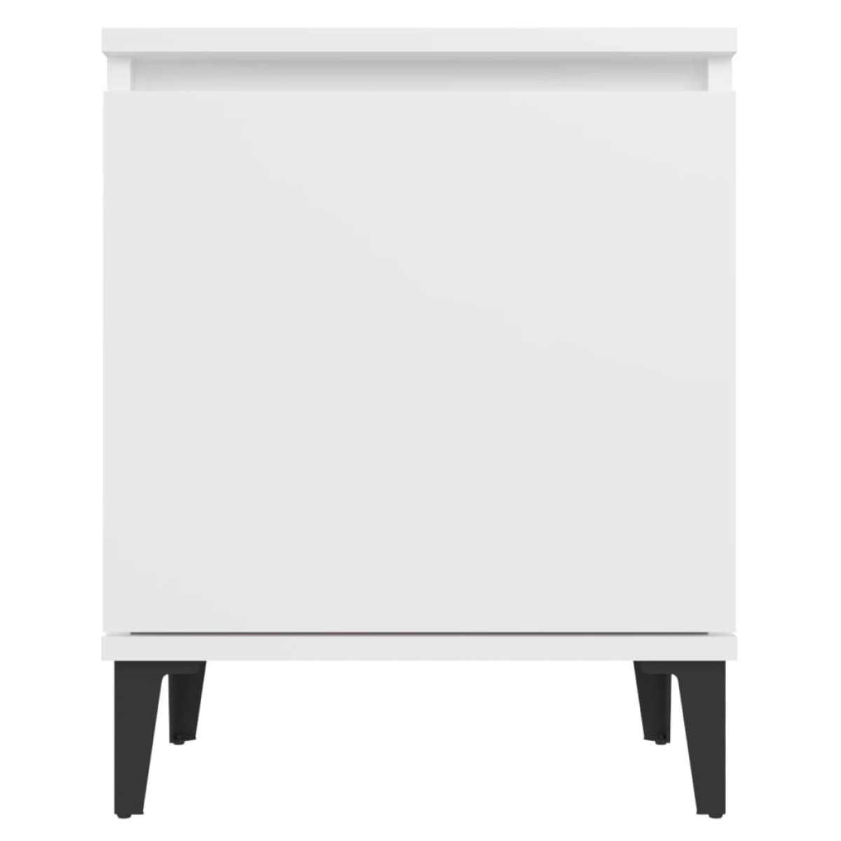 vidaXL Κομοδίνα 2 τεμ. Λευκά 40 x 30 x 50 εκ. με Μεταλλικά Πόδια