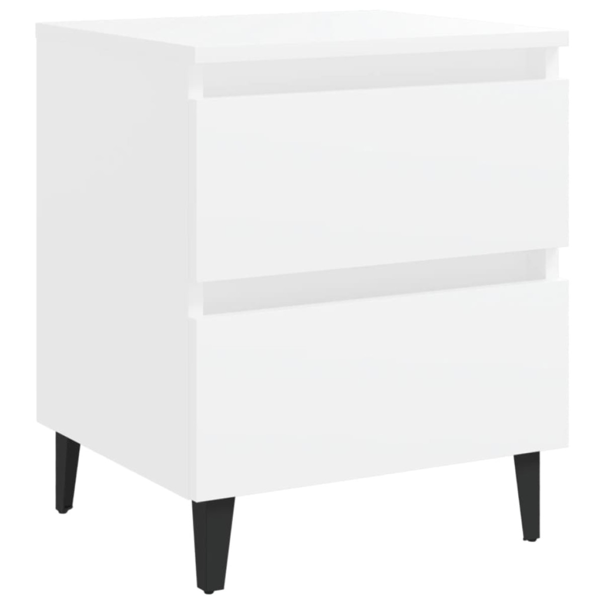 vidaXL Κομοδίνα 2 τεμ. Λευκά 40 x 35 x 50 εκ. από Μοριοσανίδα