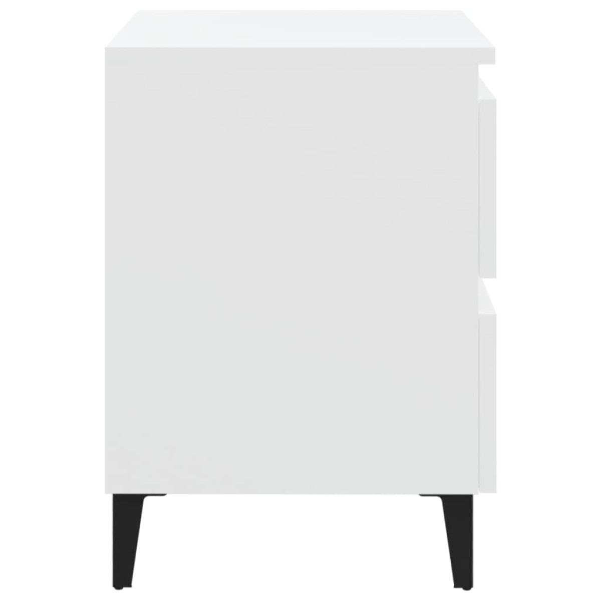 vidaXL Κομοδίνα 2 τεμ. Λευκά 40 x 35 x 50 εκ. από Μοριοσανίδα