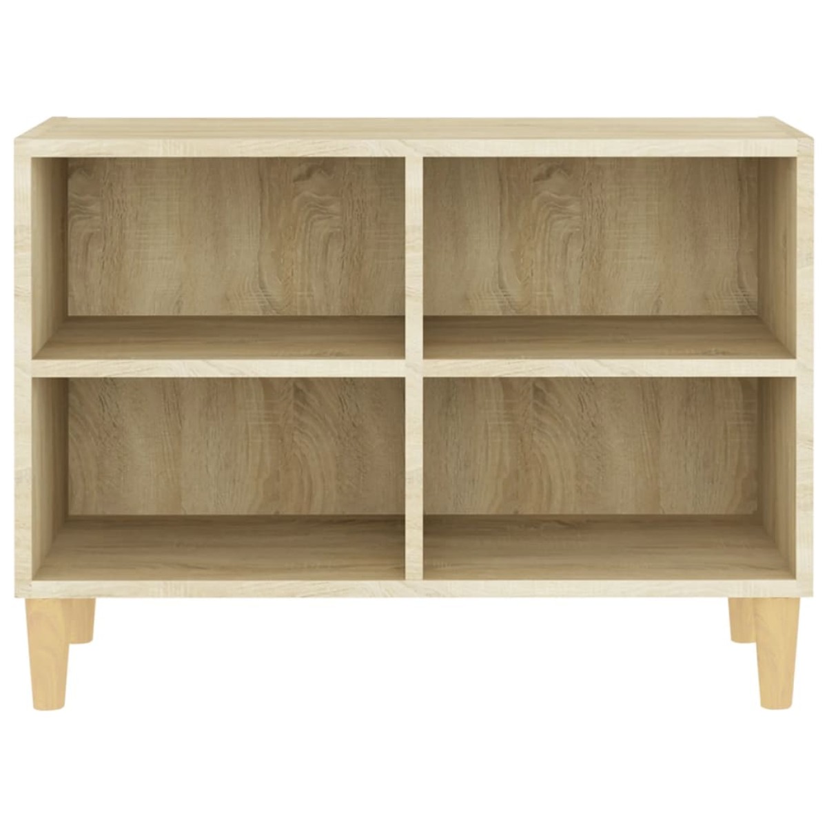 vidaXL Έπιπλο Τηλεόρασης Sonoma Δρυς 69,5x30x50εκ & Μασίφ Ξύλινα Πόδια