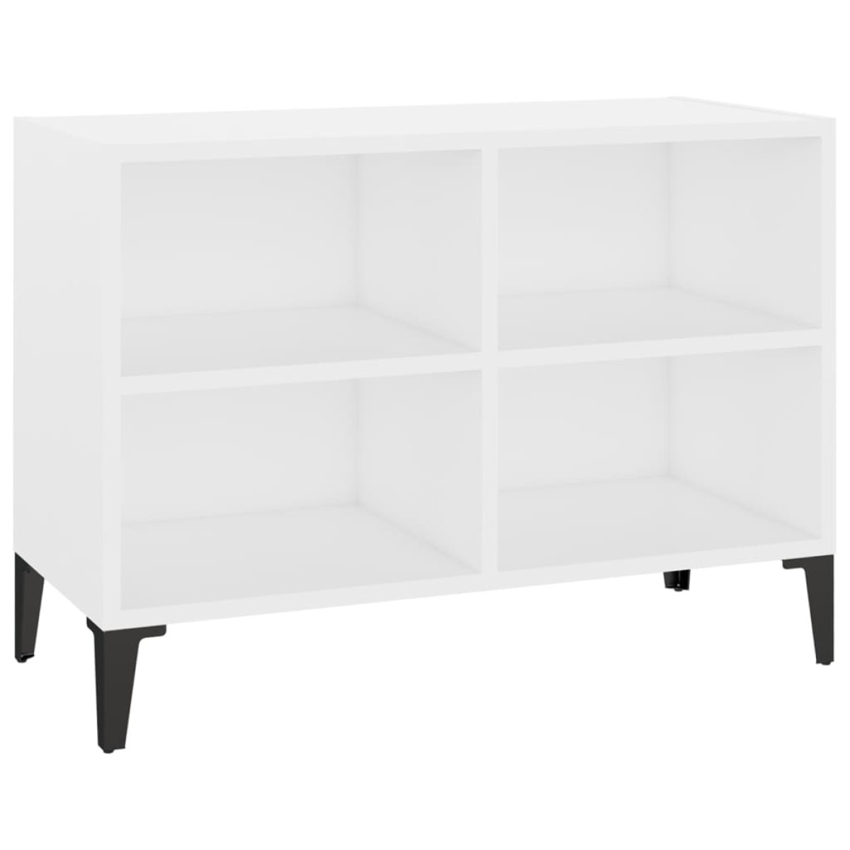 vidaXL Έπιπλο Τηλεόρασης Καπνιστή Λευκό 69,5x30x50 εκ Μεταλλικά Πόδια