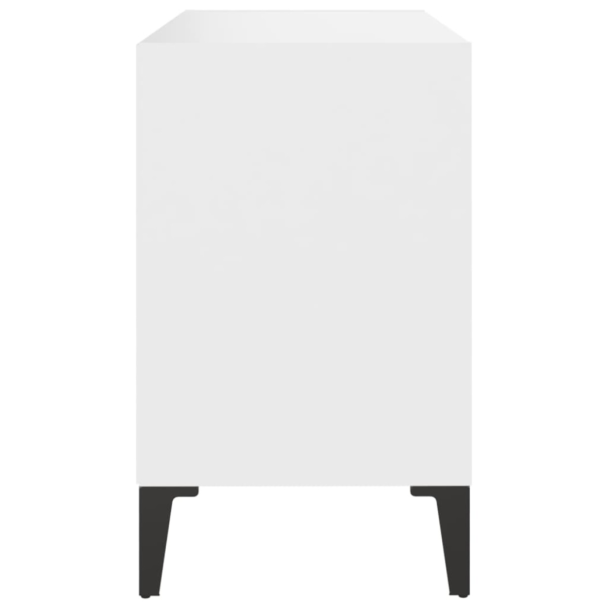 vidaXL Έπιπλο Τηλεόρασης Καπνιστή Λευκό 69,5x30x50 εκ Μεταλλικά Πόδια