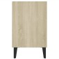 vidaXL Έπιπλο Τηλεόρασης Καπνιστή Δρυς 103,5x30x50 εκ Μεταλλικά Πόδια