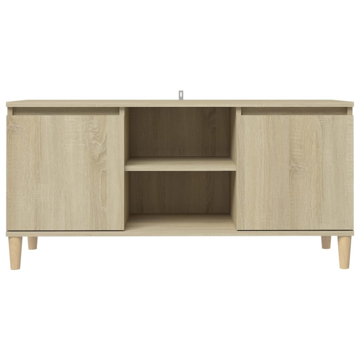 vidaXL Έπιπλο Τηλεόρασης Καφέ Δρυς 103,5x35x50εκ. Μασίφ Ξύλινα Πόδια