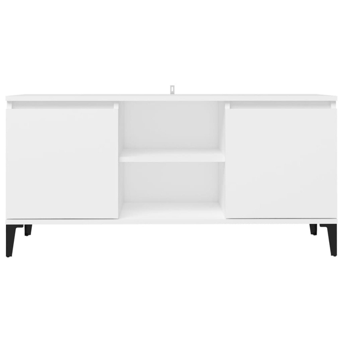 vidaXL Έπιπλο Τηλεόρασης Μεταλ. Λευκό 103,5x35x50 εκ. Μεταλλικά Πόδια