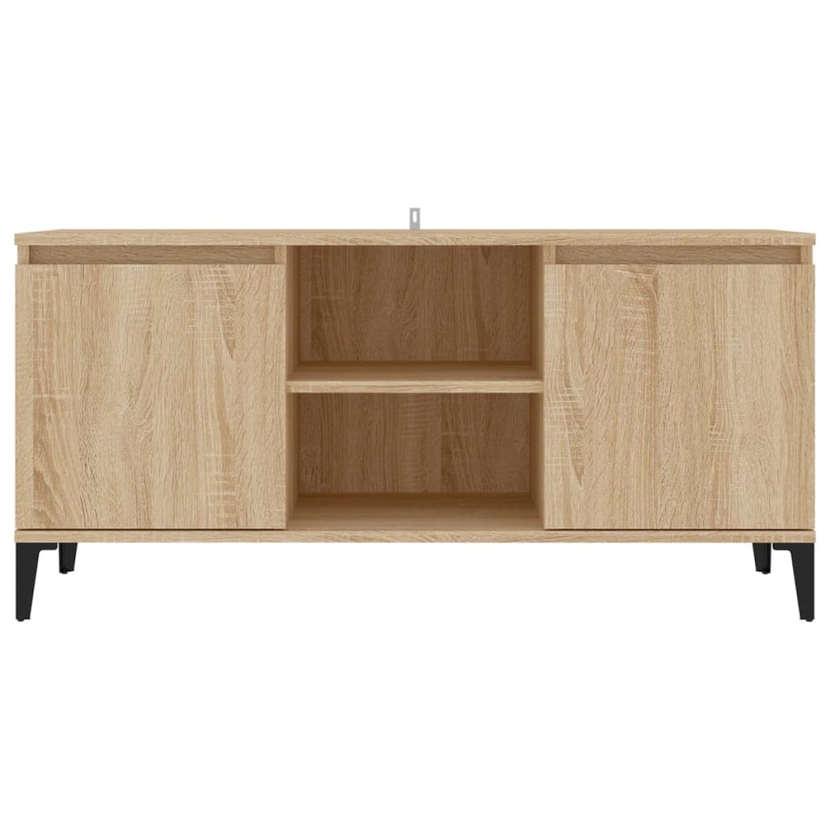 vidaXL Έπιπλο Τηλεόρασης Καπνιστή Δρυς 103,5x35x50 εκ Μεταλλικά Πόδια