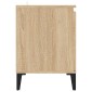 vidaXL Έπιπλο Τηλεόρασης Καπνιστή Δρυς 103,5x35x50 εκ Μεταλλικά Πόδια
