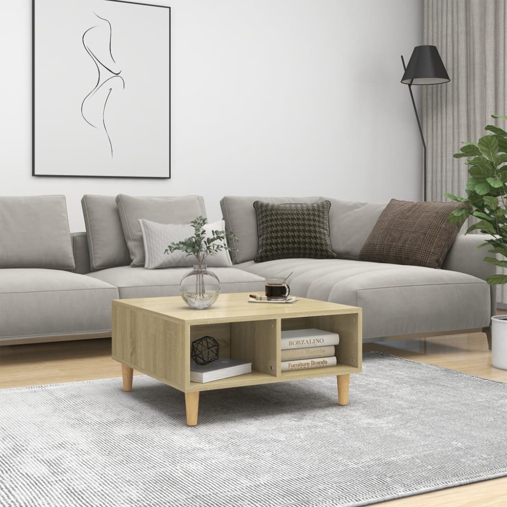 vidaXL Τραπεζάκι Σαλονιού Sonoma Δρυς 60x60x30 εκ. Επεξεργασμένο Ξύλο